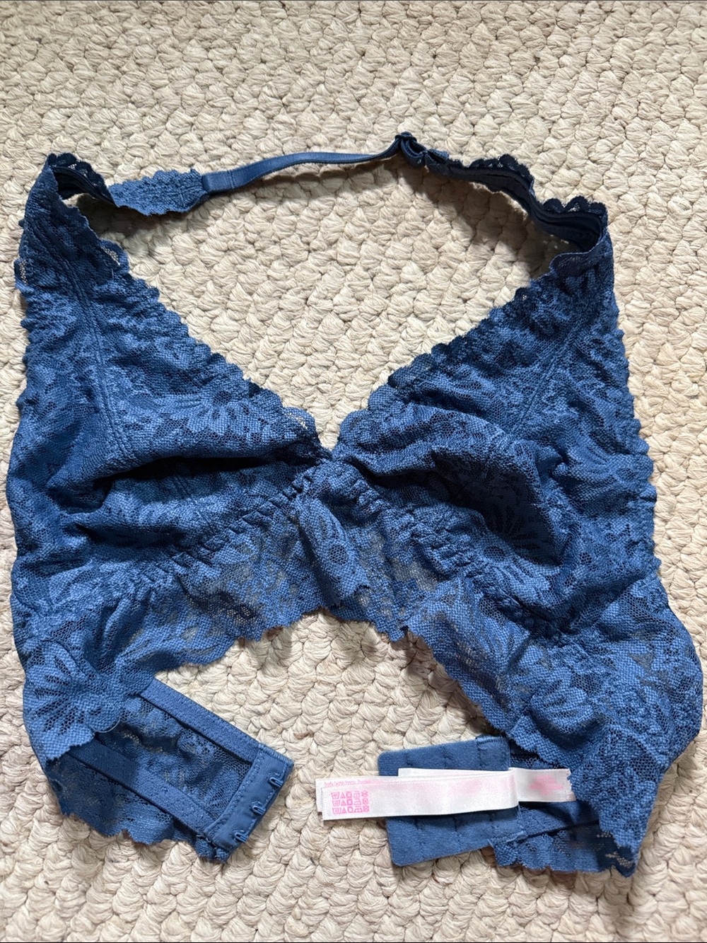 PINK Victoria's Secret Navy Blue Lace Bralette